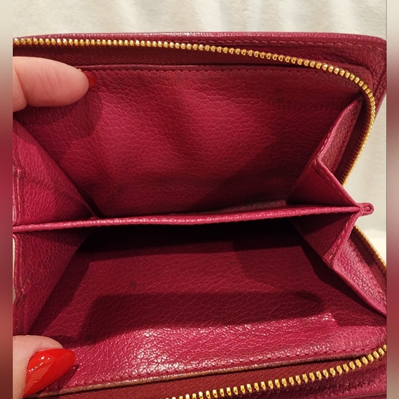 Authentic Miu Miu Hot Pink Goat Skin Madras Flap Wallet - Picture 11 of 14